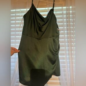Lulu's Green Satin Romper